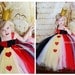 Queen of Hearts Costume Tutu Dress EXTRA LENGTH - PREORDER