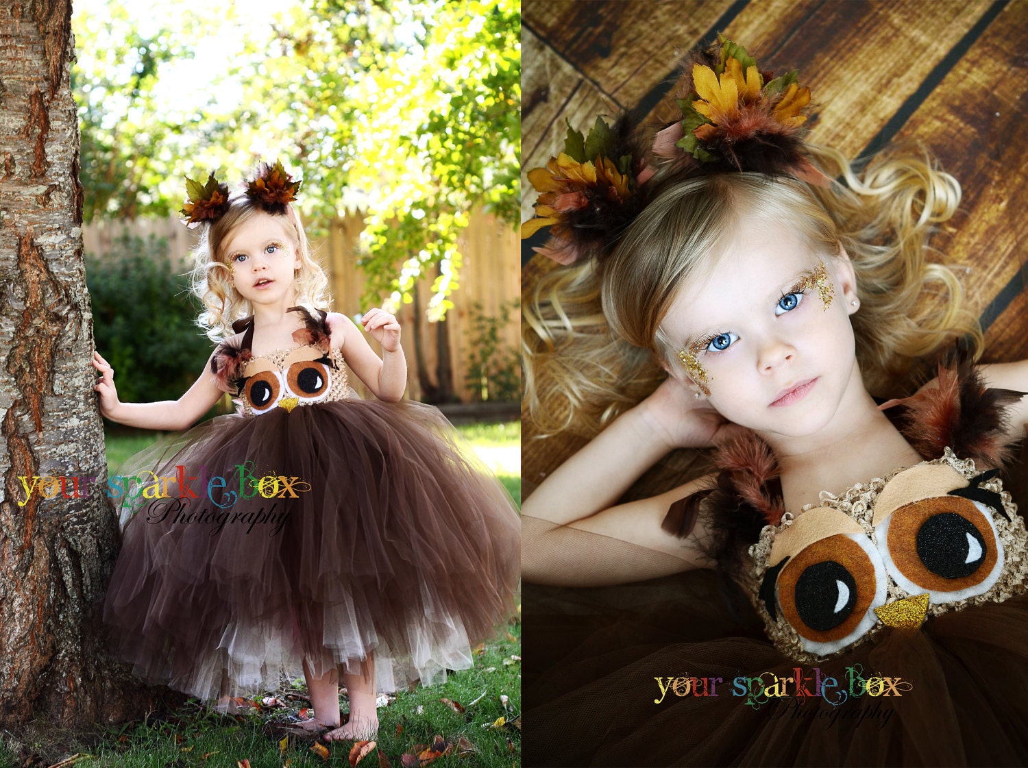 Owl tutu dress and matching headband nb -4t