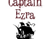 custom name pirate baby/toddler shirt or bodysuit "captain" in sizes NB to youth - kith
