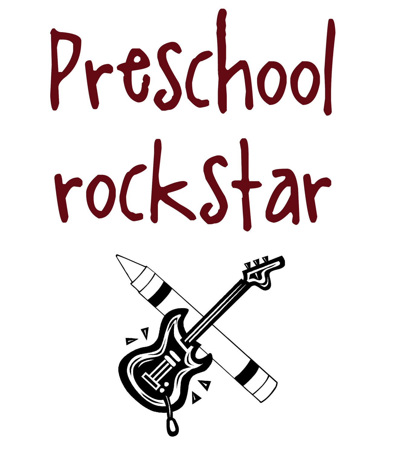 preschool rockstar baby/toddler shirt or bodysuit in sizes NB to youth guitar