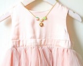 Pink Rose Valentine Heart Locket keepsake Necklace