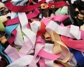 10 yards 5/8 inch (54) 10 Random Colors  foldover fold over elastic trim foe Twist emi Ties bella