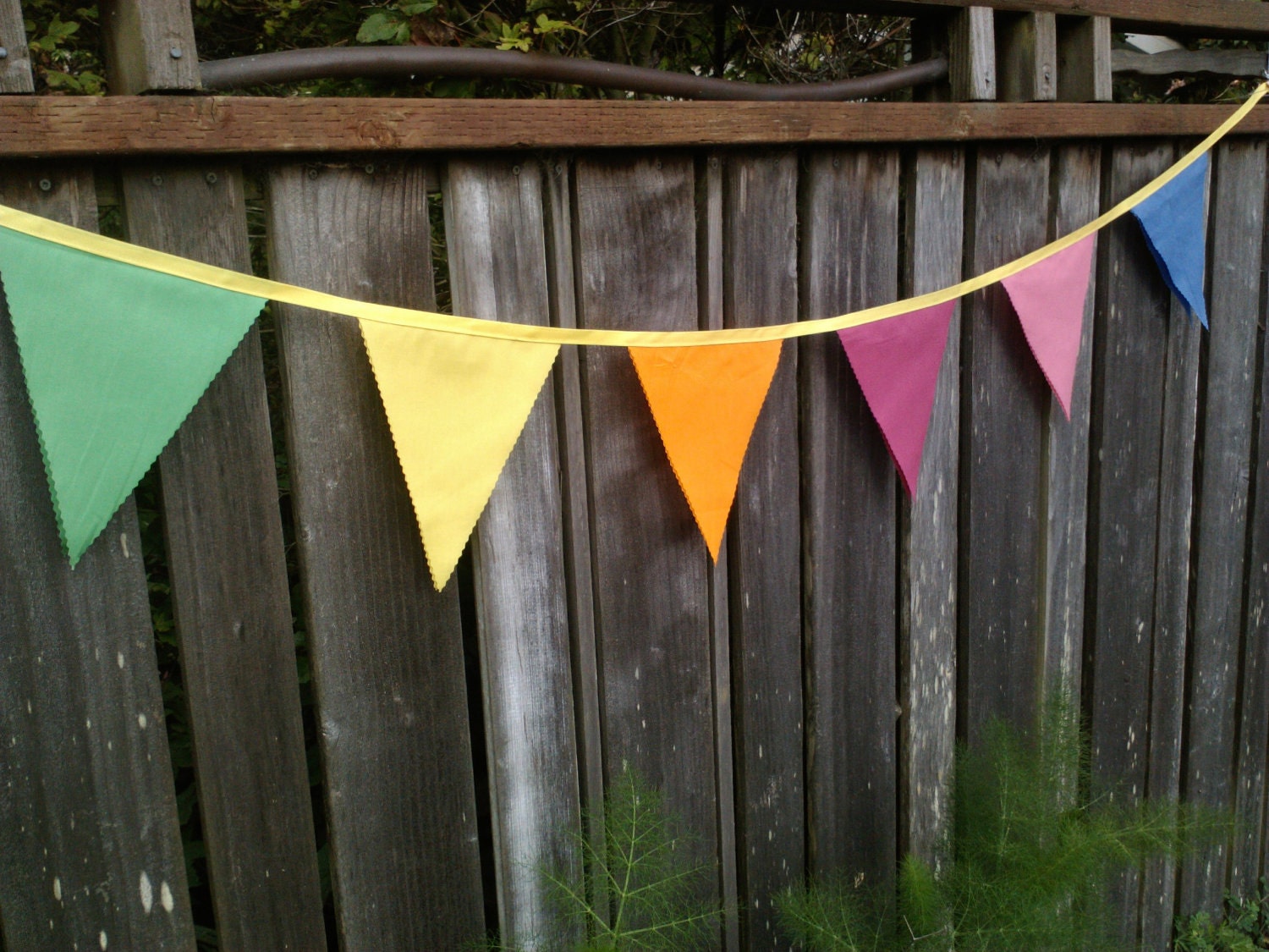 Bunting Flags Colorful Spring Fabric Pennants Solid Colors large size