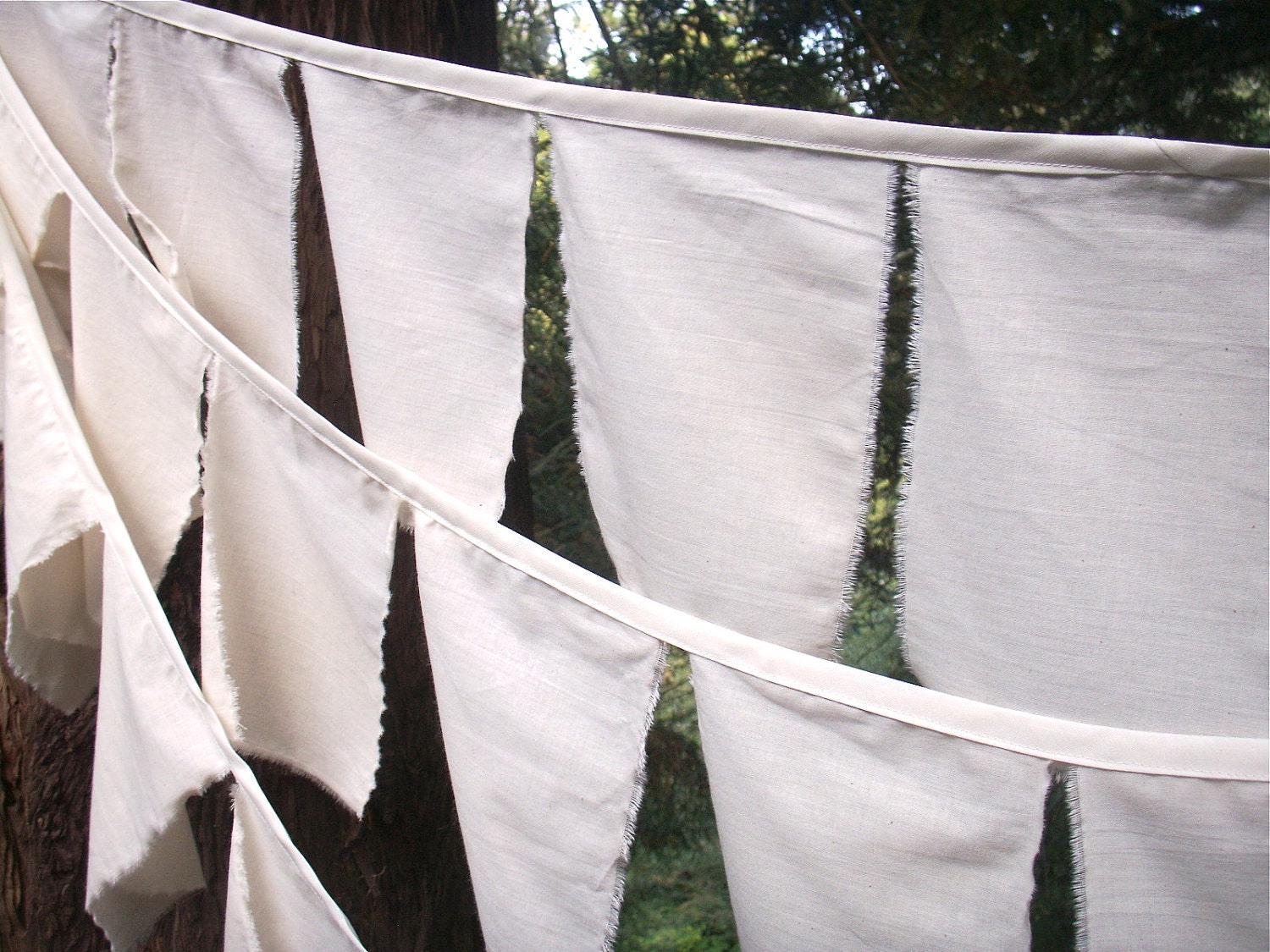 Prayer Flag Bunting- 3 Strands of Natural Cotton Flags Ready to personalize. Perfect for Weddings, Retirement, Office Parties, Birthdays Il_570xn