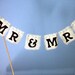 Wedding Cake Topper "Mr & Mrs" Cake Bunting- You choose color