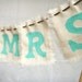 Wedding Cake Topper "Mr & Mrs" Cake Bunting- You choose color