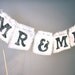 Wedding Cake Topper "Mr & Mrs" Cake Bunting- You choose color