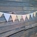 Fabric Pennant Bunting Flags - Soft and Faded Vintage Look