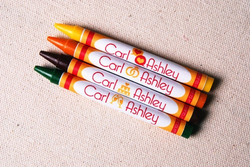 Personalized Wedding Crayons (Great Favors to keep all the littles busy)