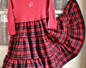 Girls Cotton Tee Shirt Twirl Skirt Dress, Size 4T