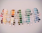 Paint Chip Paper Doll Garland