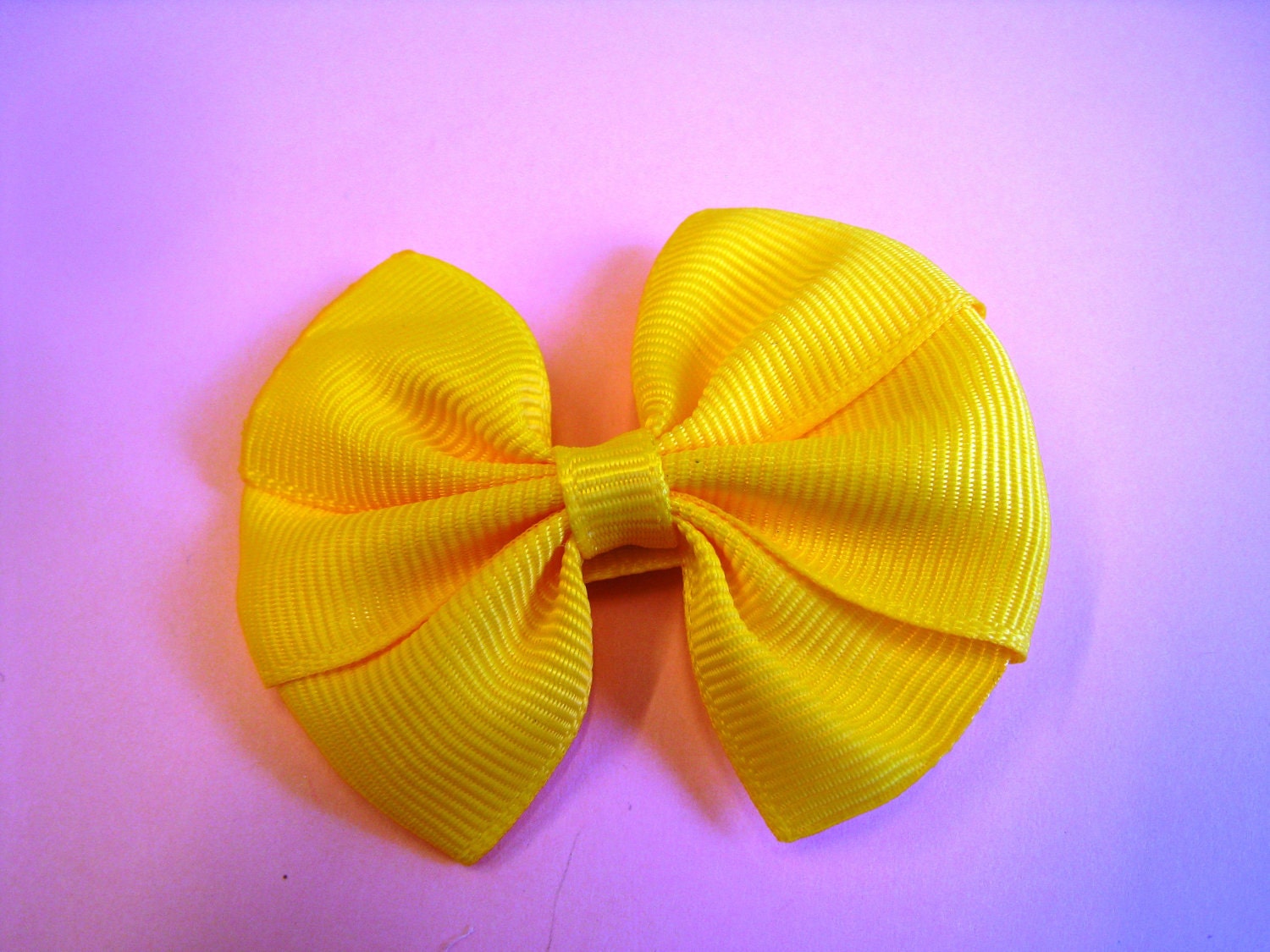 Gorgeous Pinwheel Bow Barrettes---Yellow