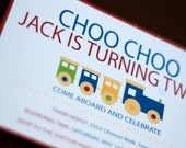 Choo Choo Train Birthday Party PRINTABLE Custom Invitation by Love The Day