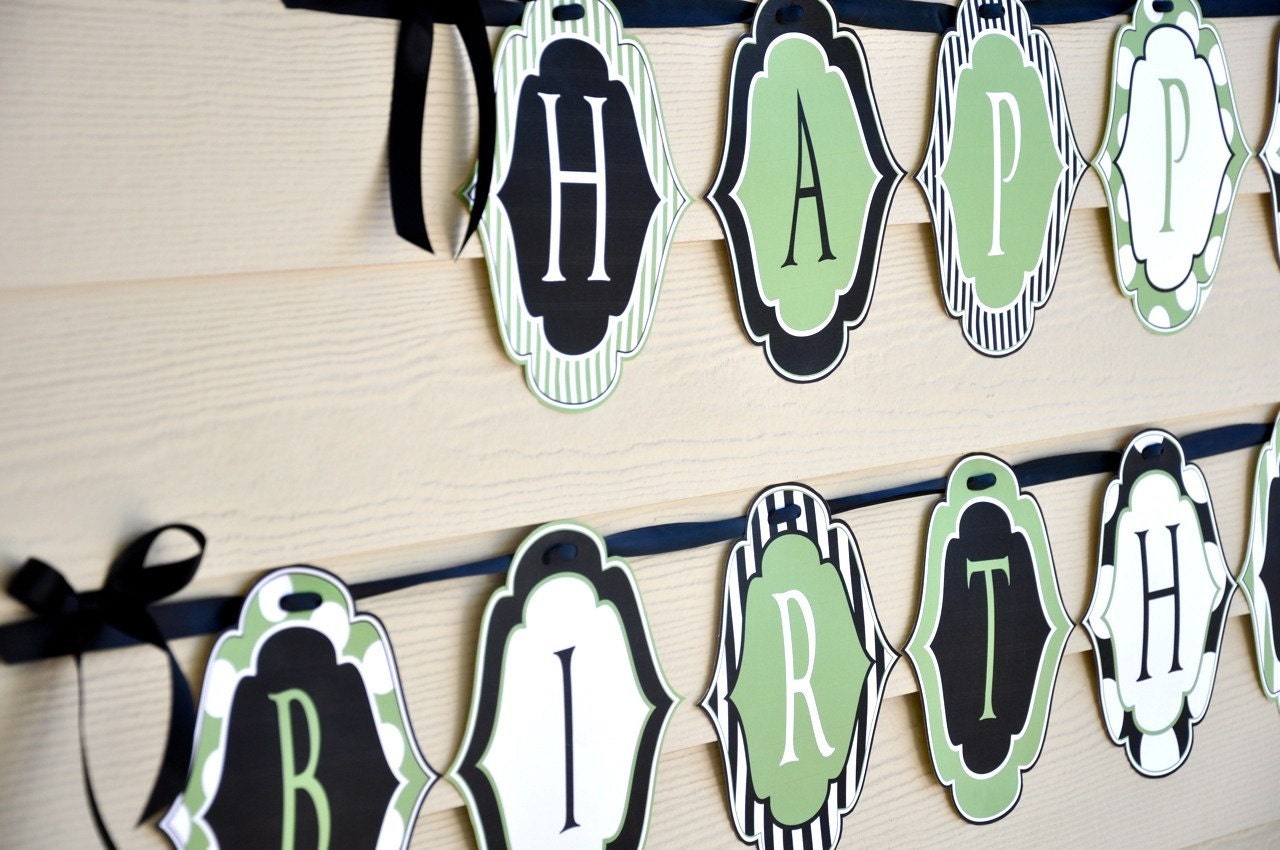 Our Little Man Printable Party DIY Birthday Banner from Love The Day