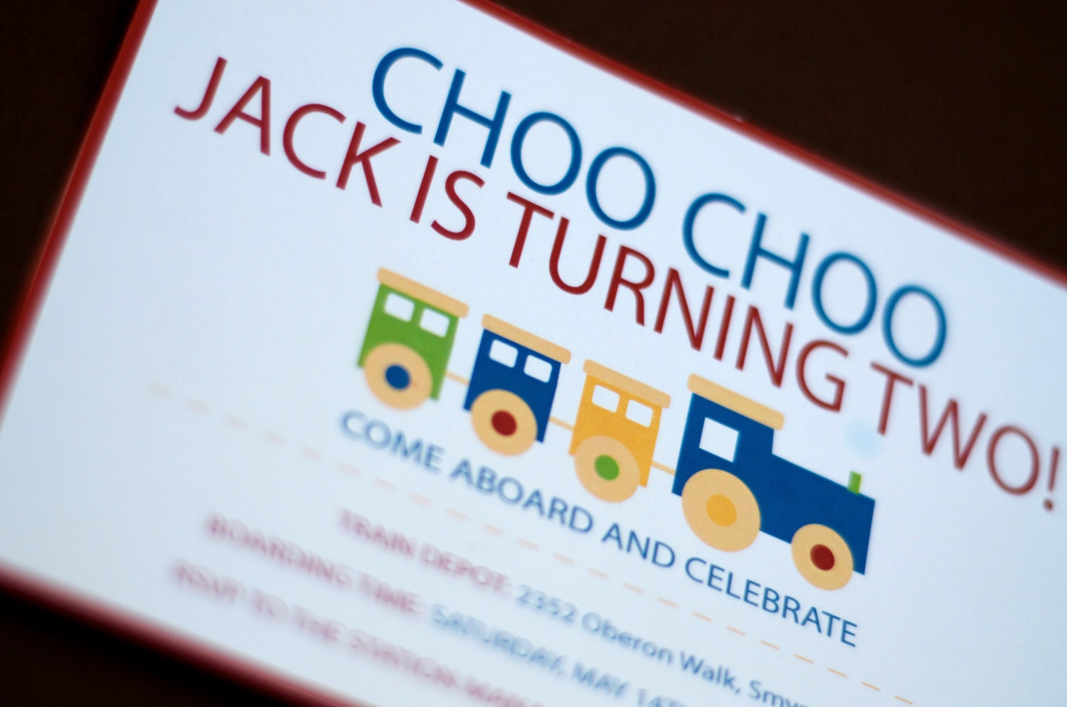 Choo Choo Train Birthday Party PRINTABLE Custom Invitation by Love The Day Il_570xn