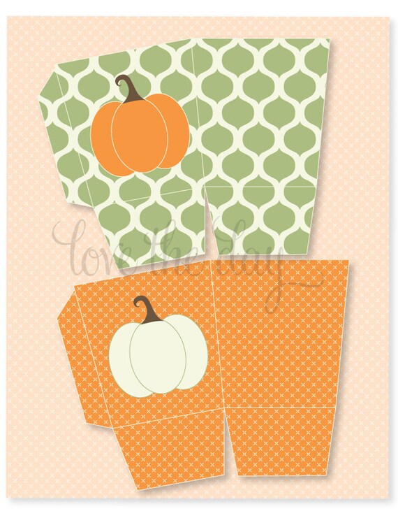 PRINTABLE FAVOR BOX - Our Little Pumpkin Birthday Party Collection by Love The Day Il_570xn