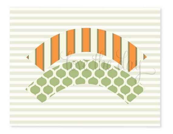 PRINTABLE CUPCAKE WRAPPER - Our LIttle Pumpkin Birthday Party Collection by Love The Day Il_570xn