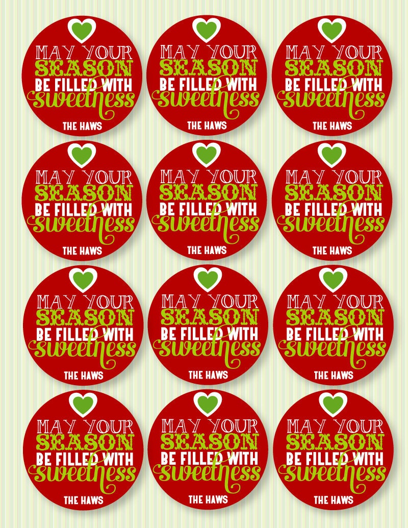 Christmas Tag Custom Labels by Love The Day Il_570xn
