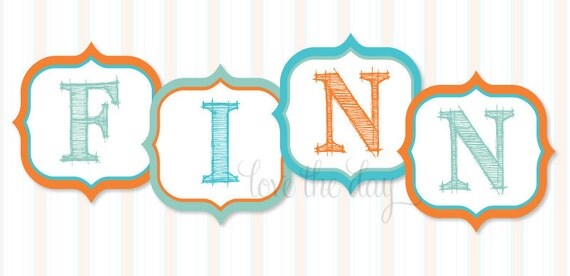 Sip & See Baby Shower PRINTABLE DIY Name Banner from Love The Day Il_570xn