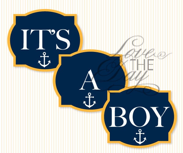 Nautical Baby Shower PRINTABLE Party Yard Signs (INSTANT DOWNLOAD) by Love The Day Il_570xn