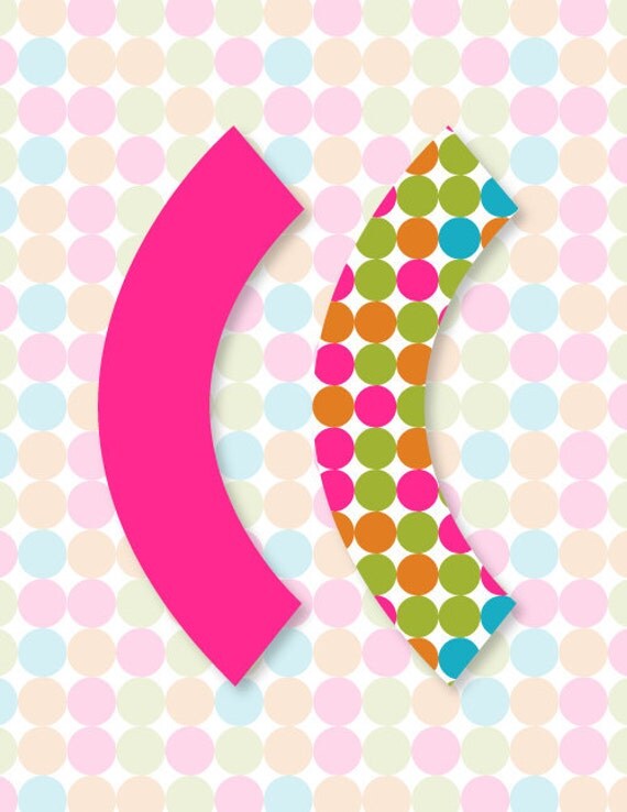 Daisy & Dot Birthday Party PRINTABLE Cupcake Wrappers by Love The Day Il_570xn