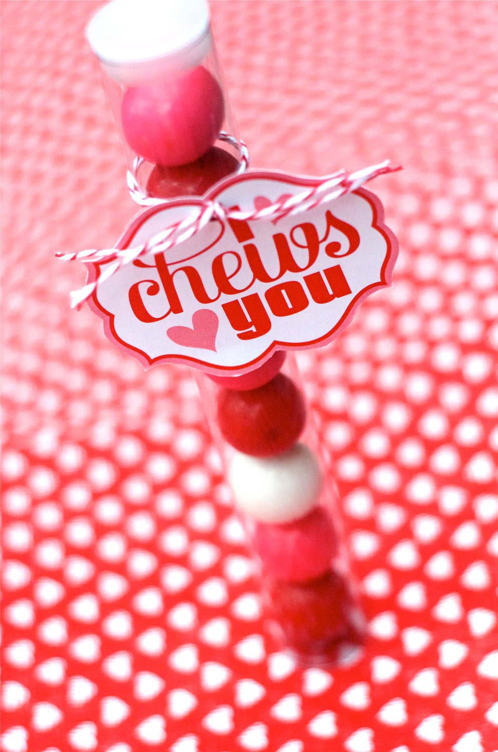 Valentine PRINTABLE 'I Chews You' Tag by Love The Day