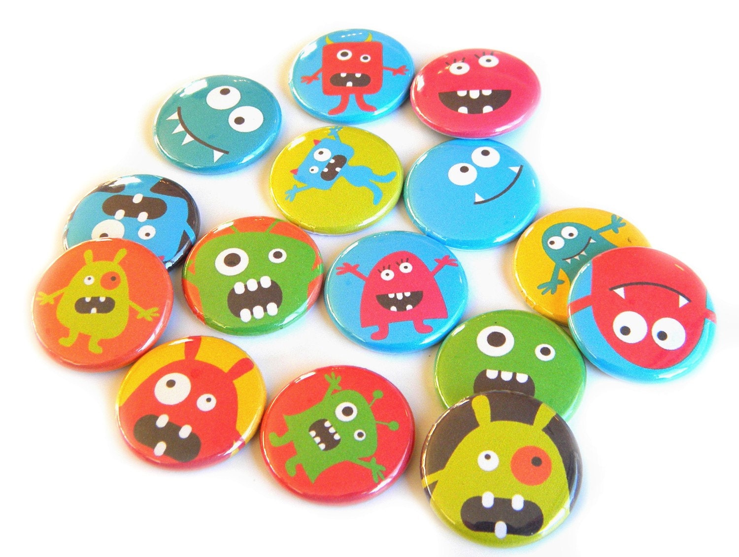 Buttons - Little Monsters (set of 20)