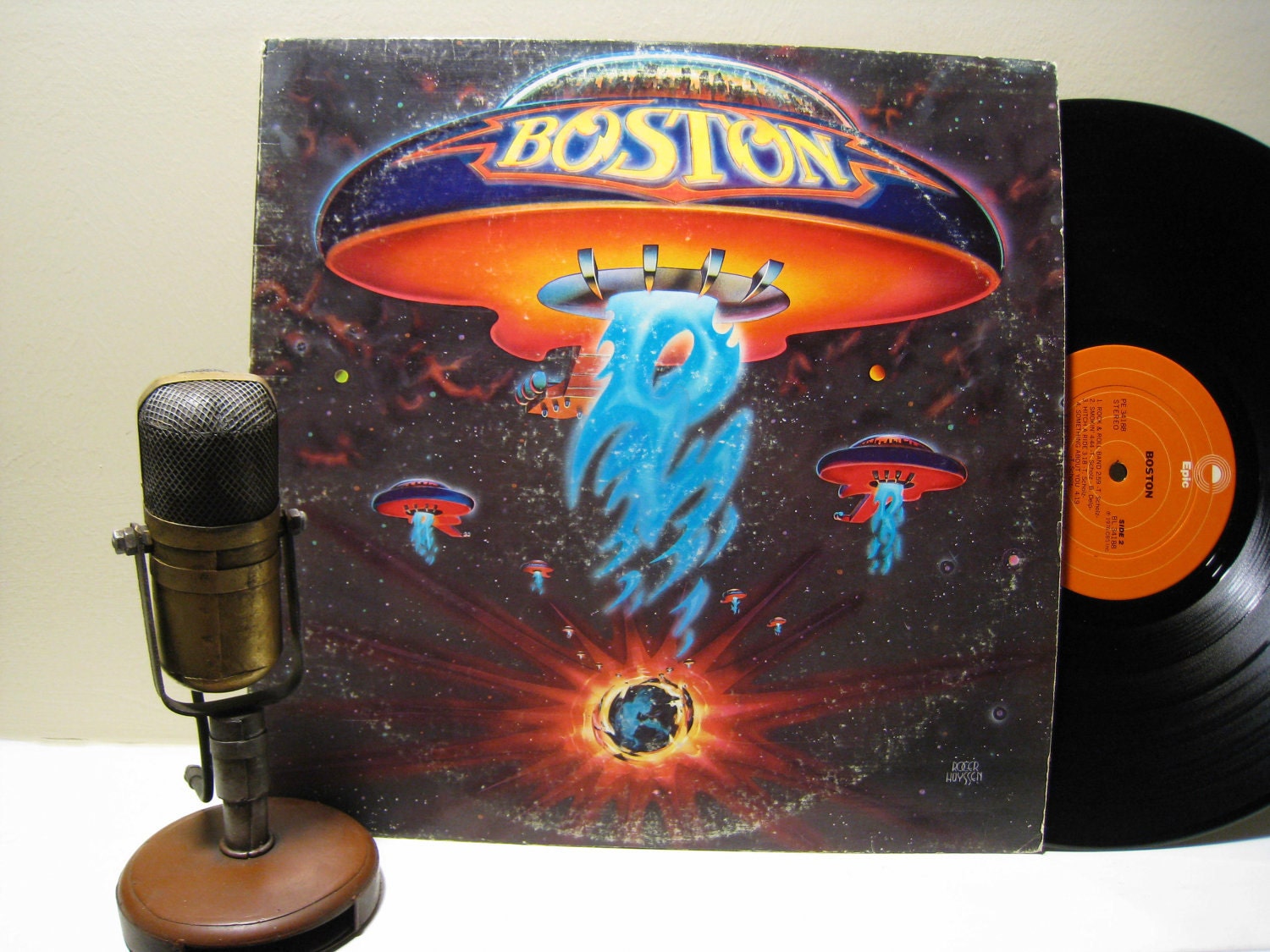Boston Vinyl Record Album 1970s Classic Rock by DropTheNeedle