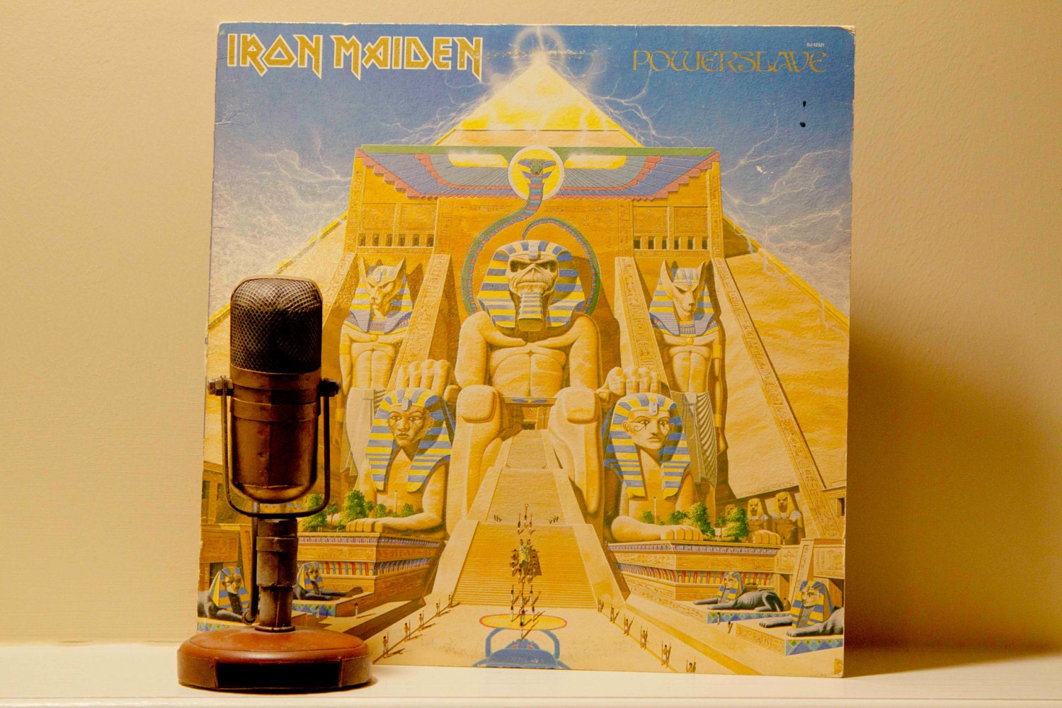 RESERVED -- Iron Maiden - "Powerslave" (Original 1984 EMI Records with photo inner sleeve and "Two Minutes to Midnight") - Vintage Vinyl