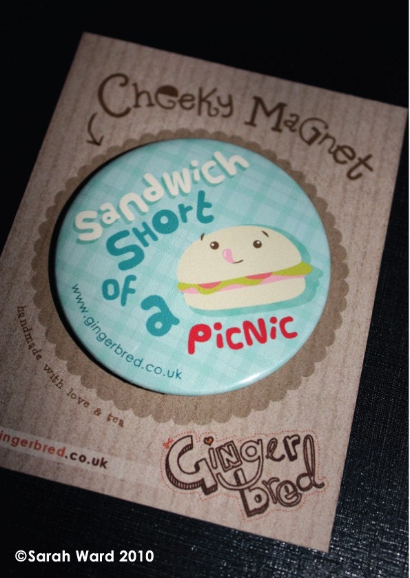 cheeky sandwich magnet
