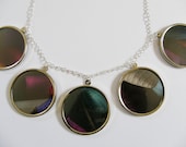 One of a kind collage necklace-indian lampshades