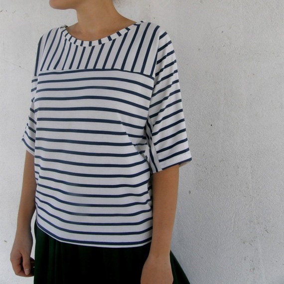 Cross Shirt blue stripes on white fabric size XL (last one)