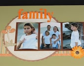 Canvas wall hanging family premade photo scrapbook page wall decoration