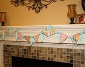 Reusable Happy Birthday Banner - Fabric Bunting- Can Be Customized