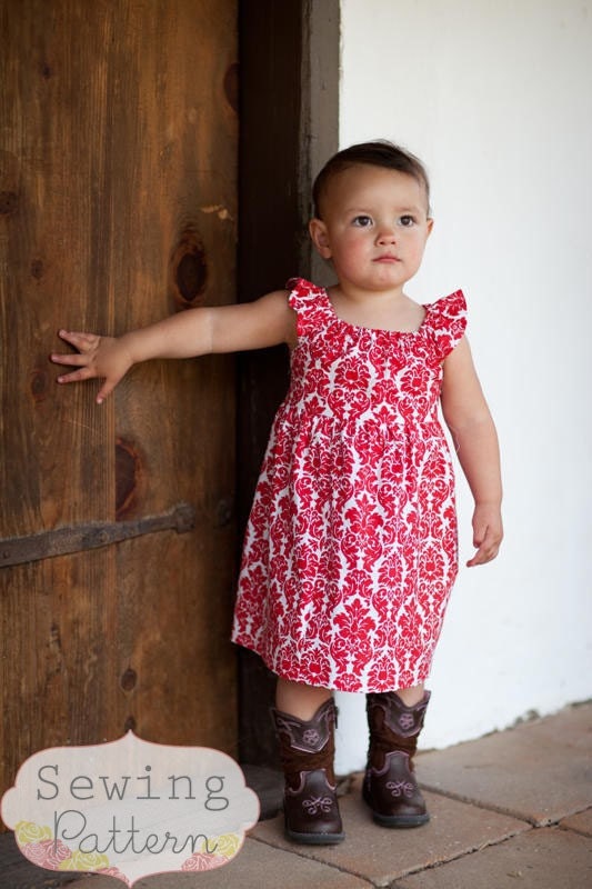 INSTANT DOWNLOAD- Tatum Dress (Size 12/18 months to Size 6) PDF Sewing Pattern and Tutorial