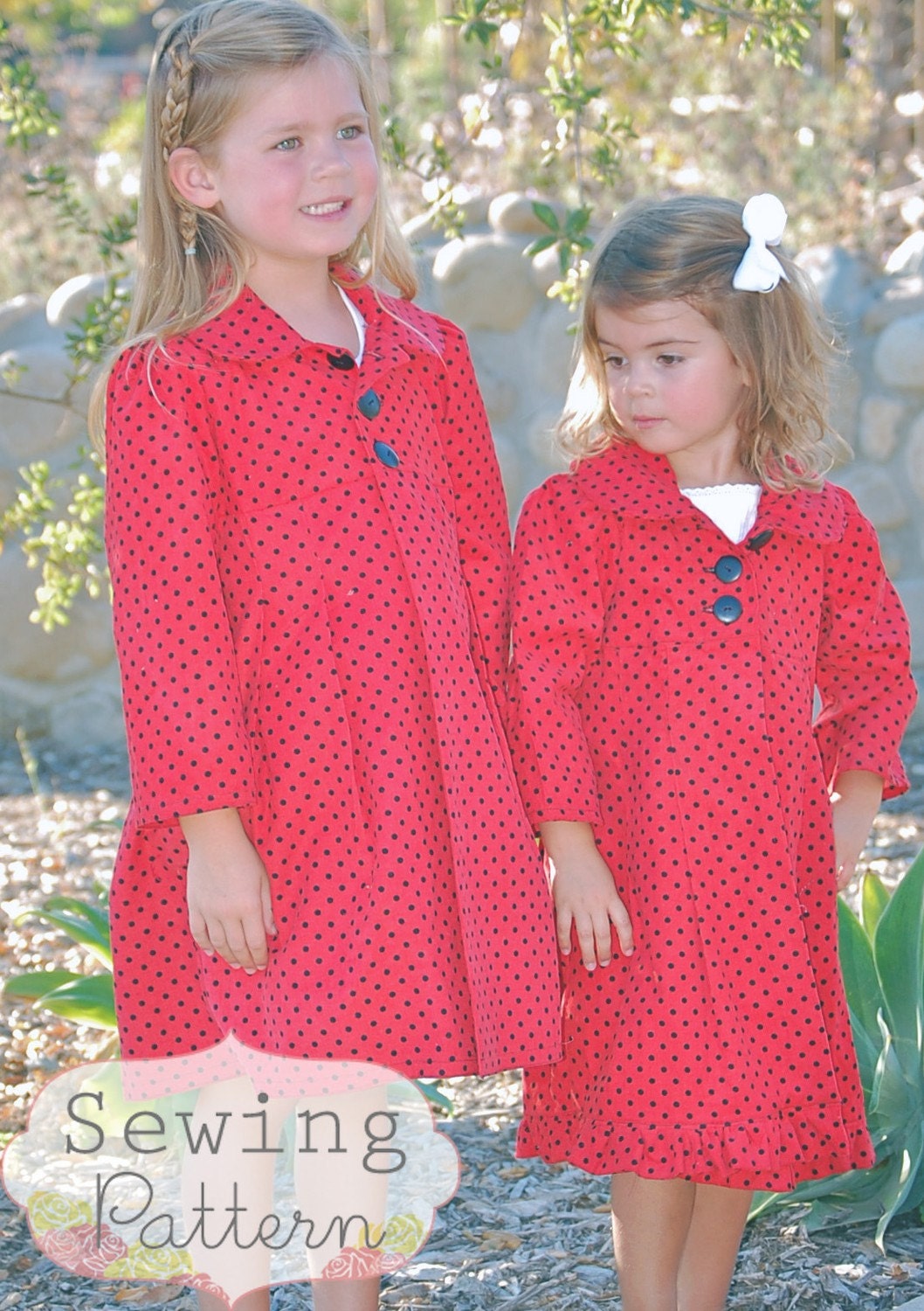 INSTANT DOWNLOAD- Charlotte Coat (Sizes 1 to 6) PDF Sewing Pattern and Tutorial