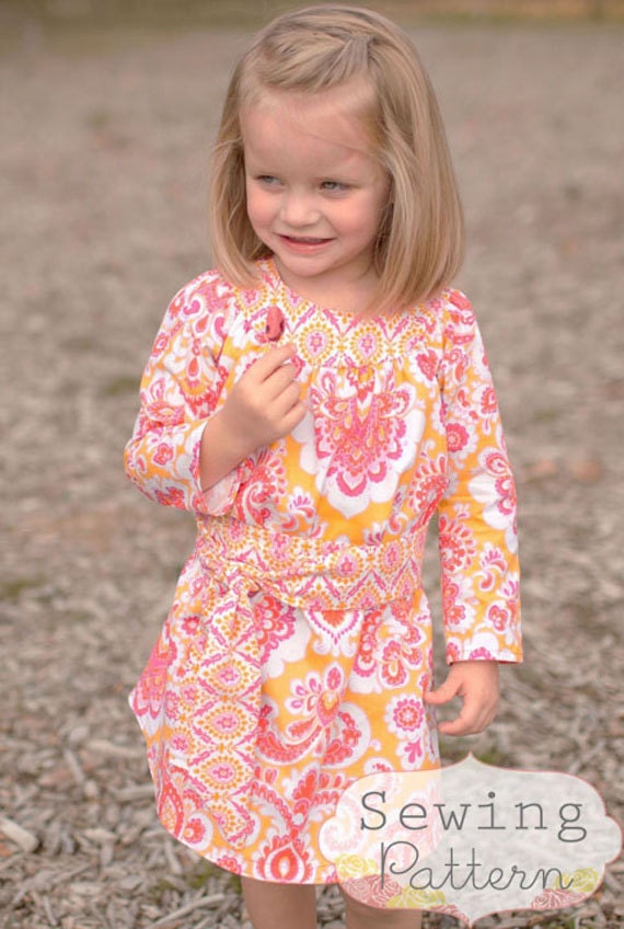 INSTANT DOWNLOAD- Allie Dress  (sizes 12/18 months to 7) PDF Sewing Pattern and Tutorial