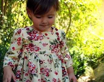 INSTANT DOWNLOAD- Ella Dress (sizes 12/18 months to 6) PDF Sewing Pattern and Tutorial