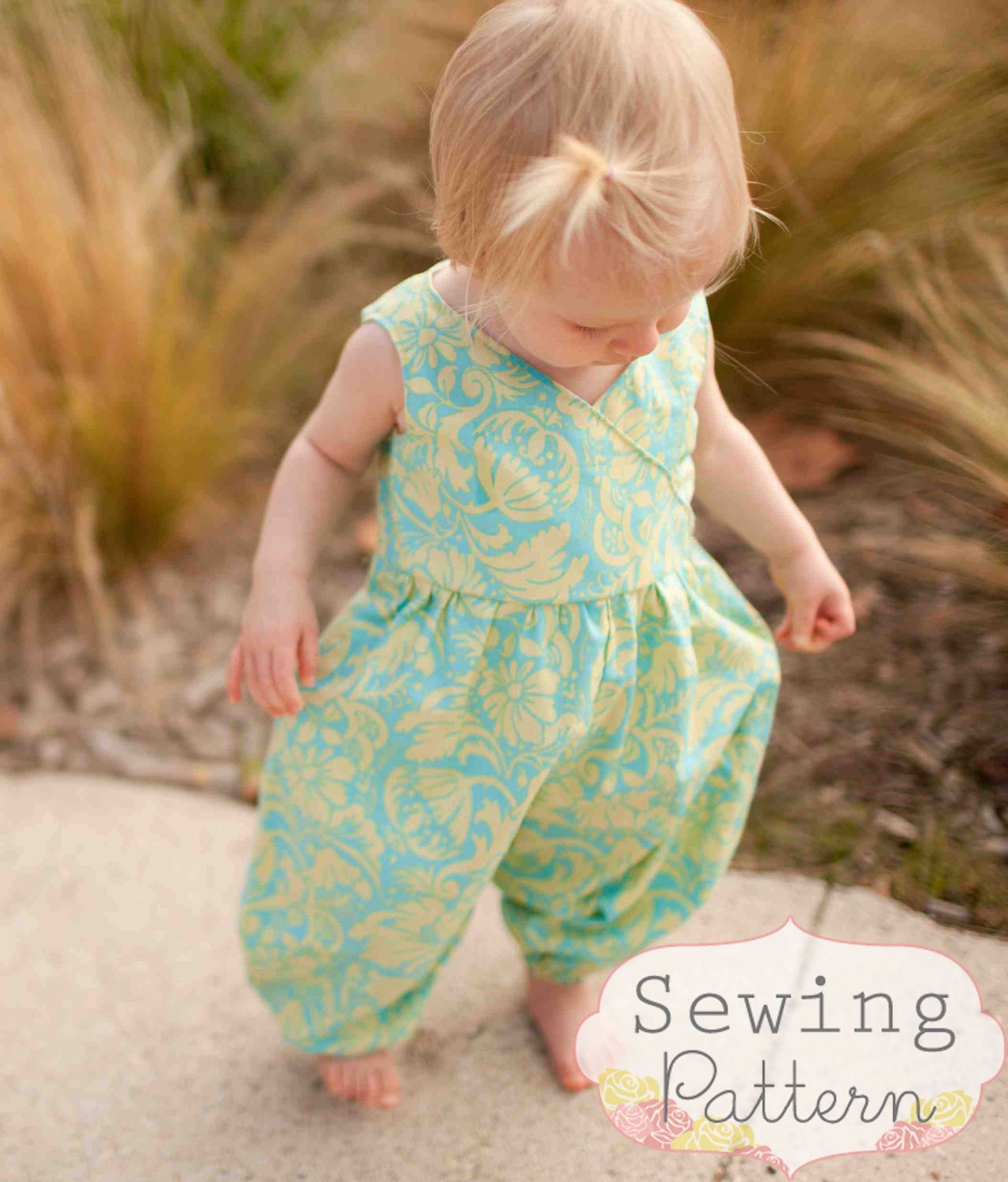 INSTANT DOWNLOAD- Katelyn Romper (Sizes 6/12 mos to Size 6) PDF Pattern and Tutorial