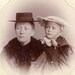 MOTHER and DAUGHTER with HATS Photo Circa early 1900s