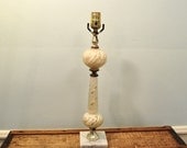 Vintage Frosted Glass Boudoir Lamp