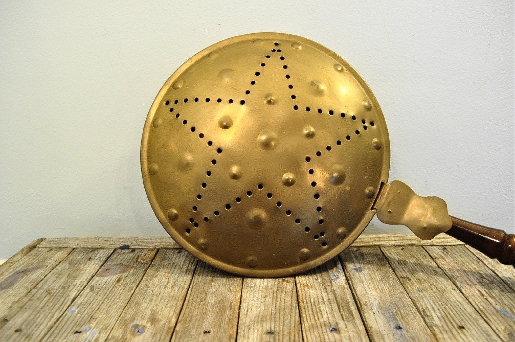 Vintage Copper Fireplace Campfire Camp Fire Popcorn by JoieDeCleve