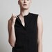 Silk Sleeveless Shirt - Black