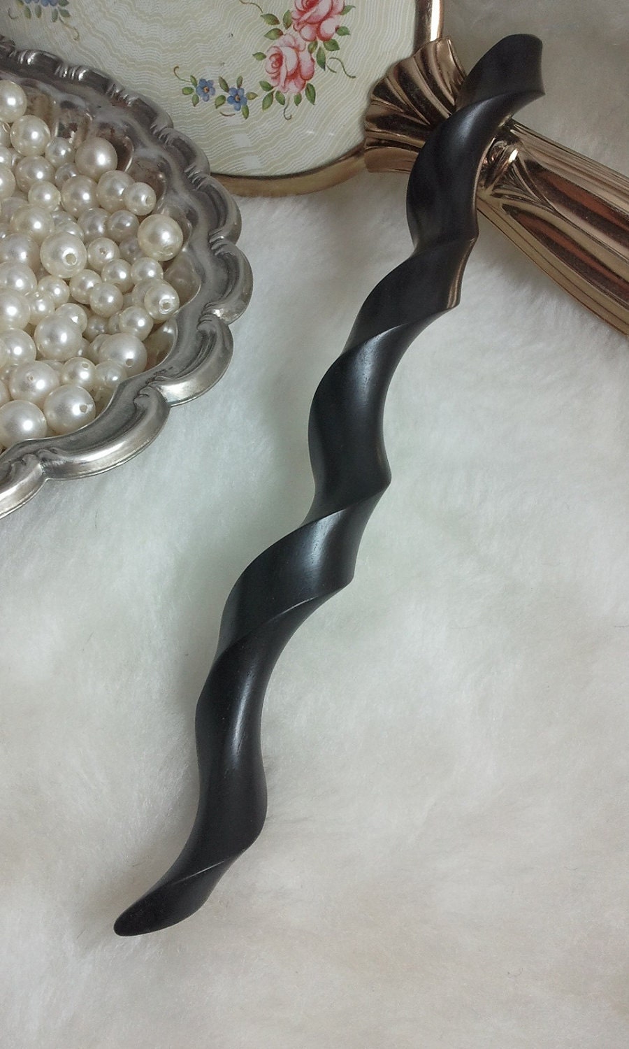 Reserved Gabon Ebony Curly Q Hair Stick