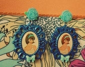 Barbie in sixties image style earrings