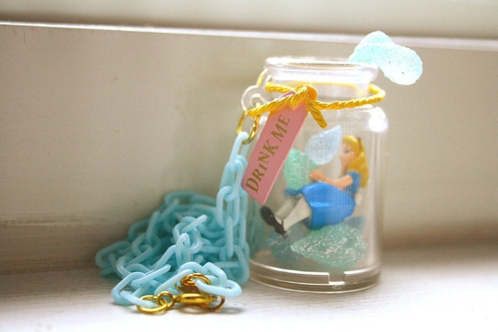 Drink me bottle Alice in Wonderland necklace