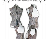 Steampunk "Asylum" Corset Sewing Pattern High Back Small (HBCS)