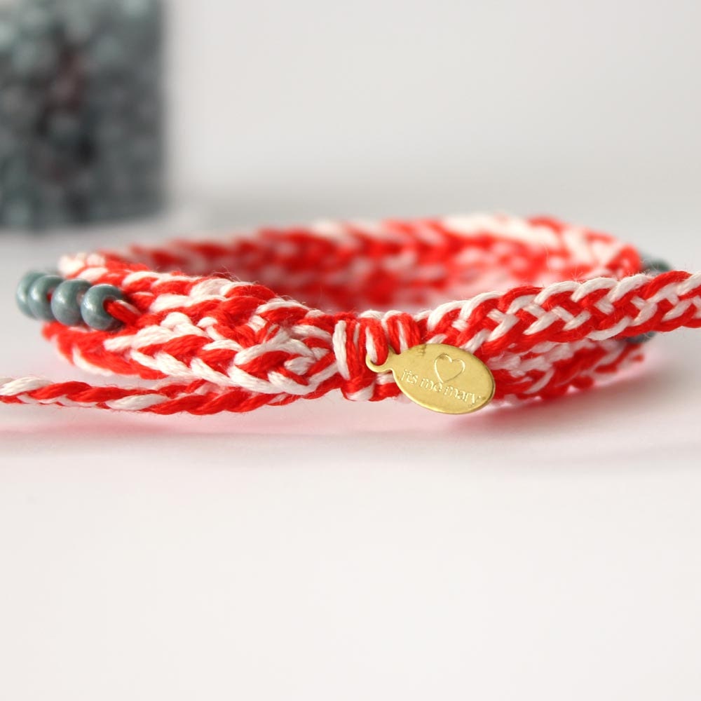 Custom Listing, Double Strand Beaded Friendship Bracelet