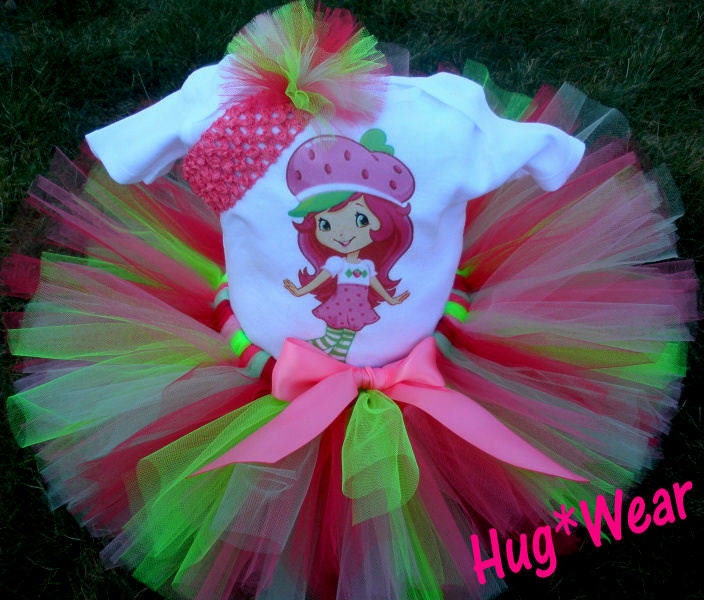 Custom Strawberry Girl Shortcake Birthday Tutu