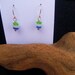 Kelly Green, White, and Cobalt Blue Sea Glass Earrings
